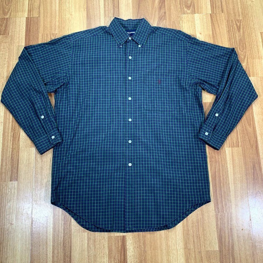 Ralph Lauren Golf Flannel Shirt Mens Small S Button Down Purple Pony Tilden‎